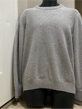 Aspen Men's Lambswool Blend Crewneck Sweater in Light Gray - Casual Knit